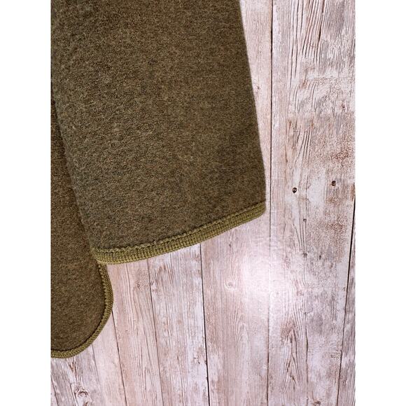 Giesswein Wool Sweater Womens 42 Olive Green Metal Tirol Coin Button Cardigan - Picture 4 of 10